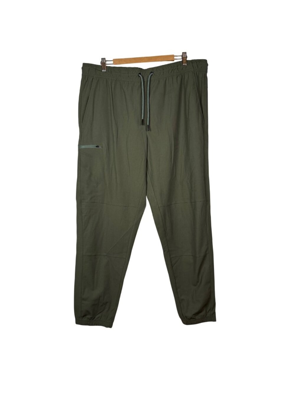 Motion XL Olive Green Mens Jogger Pants Drawstring Zipper Pocket Goblincore